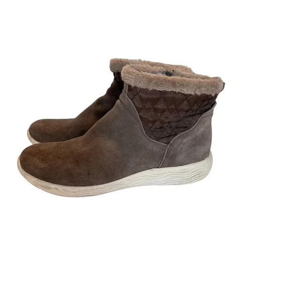 Baretraps Leni 9.5 gray‎ leather fur lined winter ankle boots - Picture 2 of 8